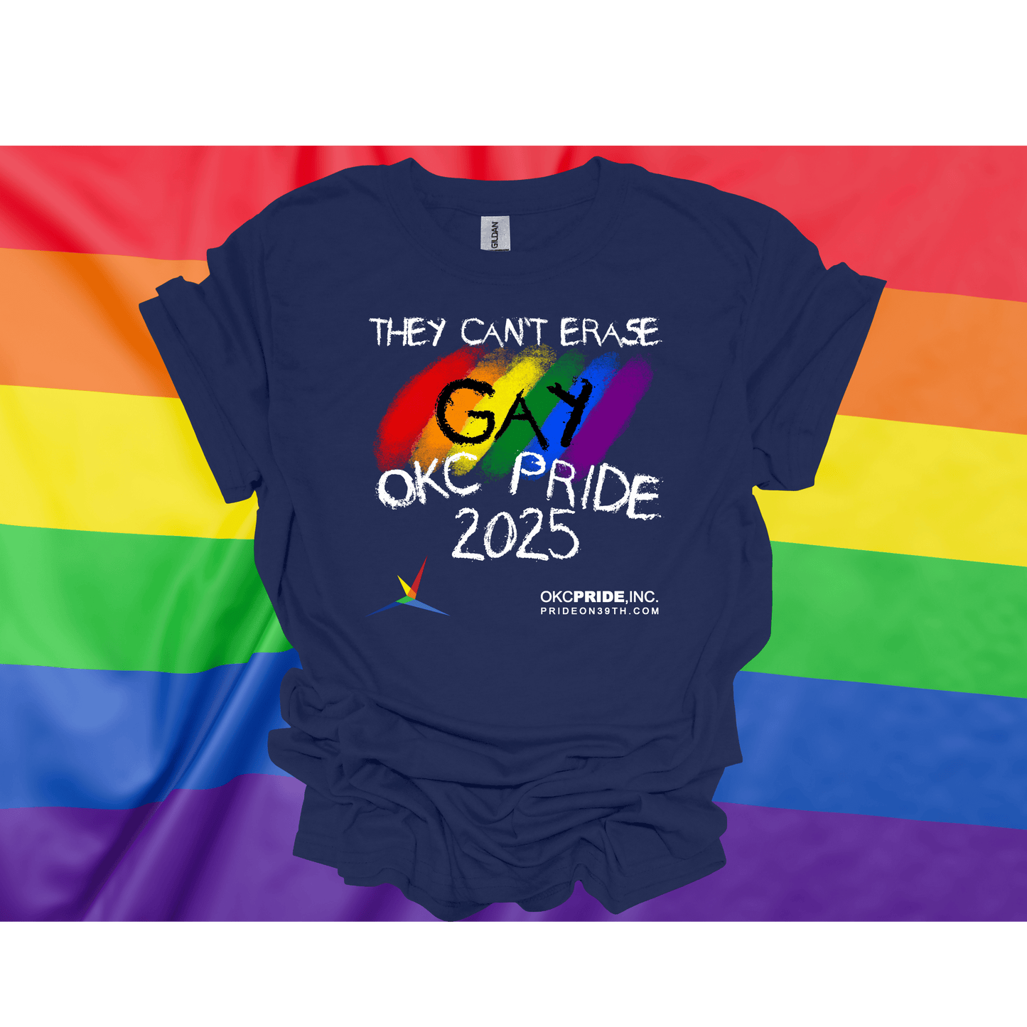 2025 OKC Pride T-Shirt- They Can’t Erase Gay