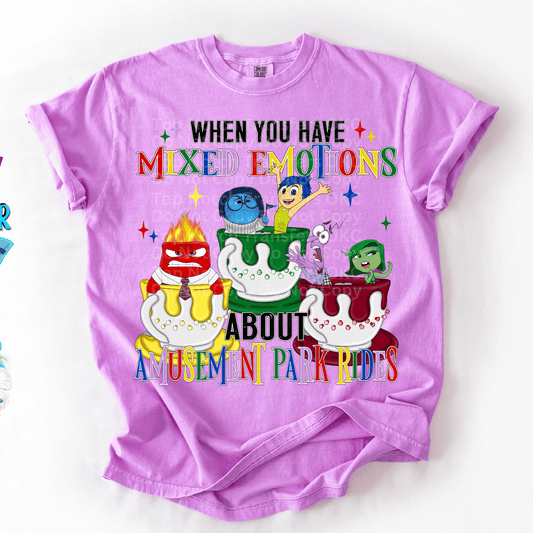 Mixed Emotions About Amusement Parks DTF Transfer