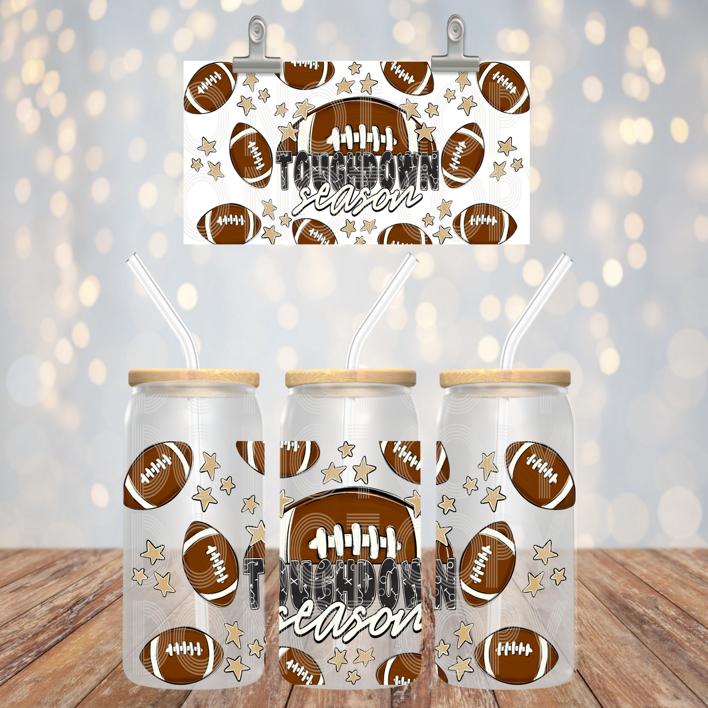Touchdown Season UV DTF 16 oz Cup Wrap *PHD_July2025*