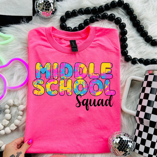 Middle School Squad Paint Splash DTF Transfer