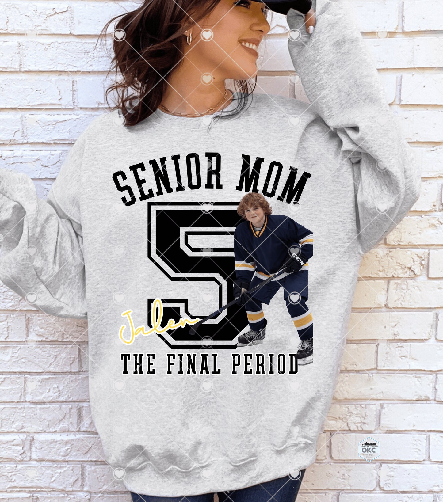 Custom Senior Mom Sports & Grad DTF Transfer (*Please leave all custom info in checkout notes & email picture with order number once order is placed)