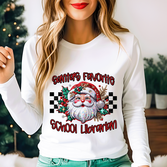 Santa's Favorite - School Librarian DTF Transfer