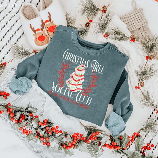 Christmas Tree Social Club DTF Transfer