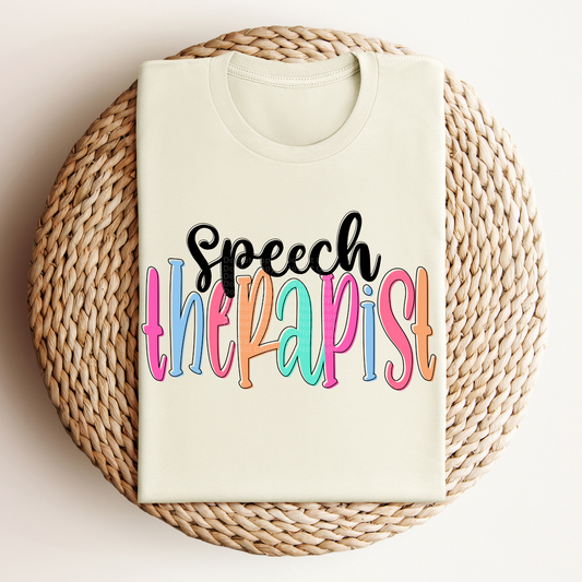 Speech Therapist - Colored Names/Occupations DTF Transfer