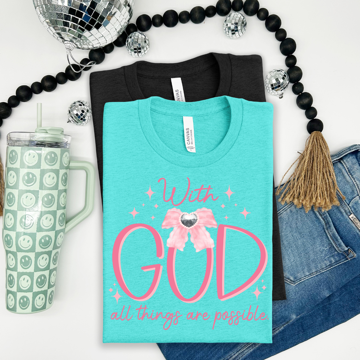 With God All Things Are Possible DTF Transfer