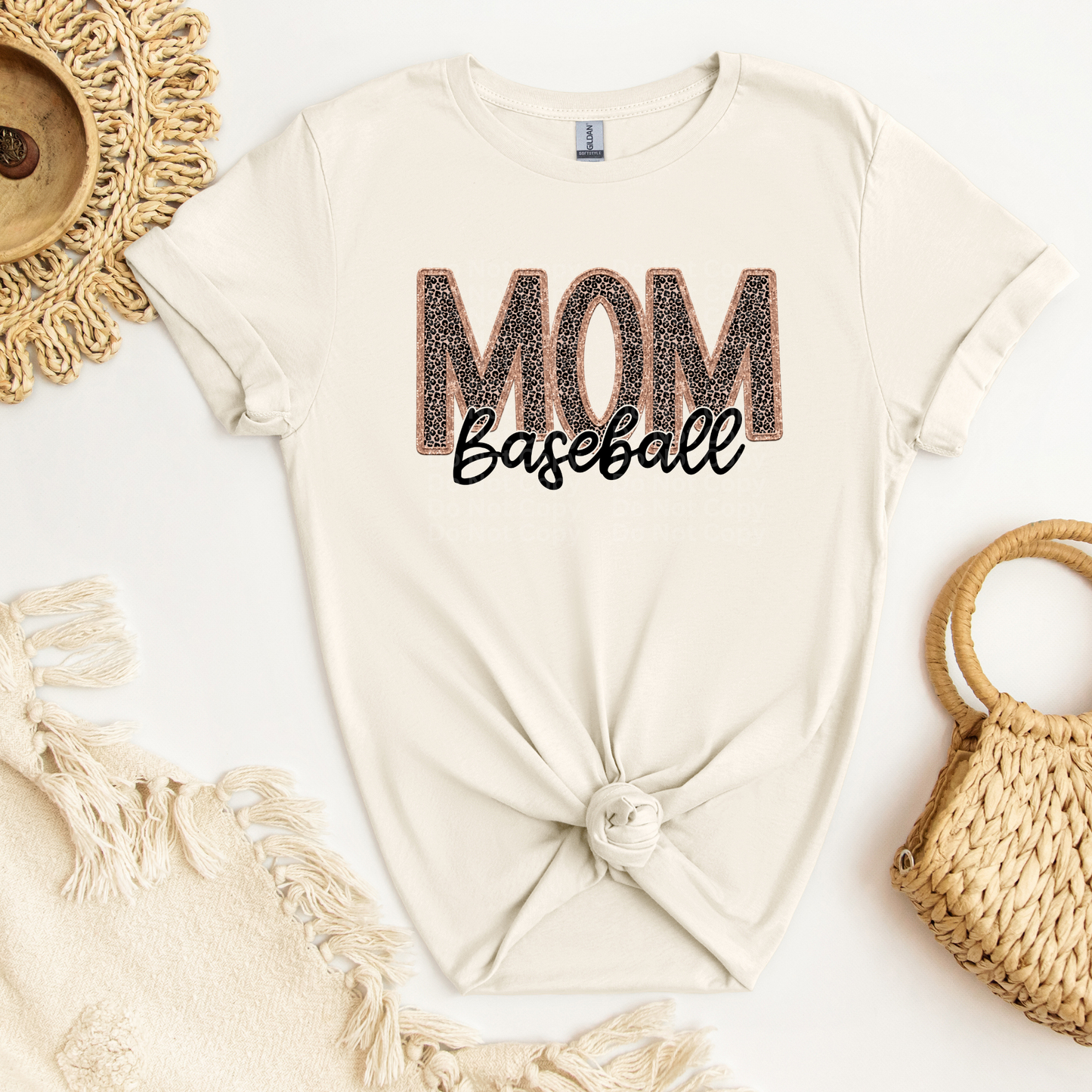 Baseball Mom Leopard Print DTF Transfer