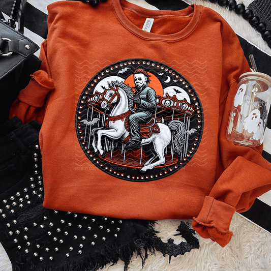 M Myers Haunted Carousel DTF Transfer