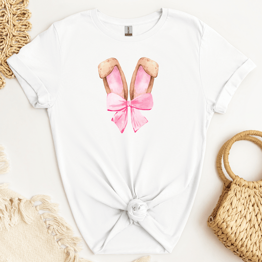 Bunny Ears w/ Pink Bow DTF Transfer
