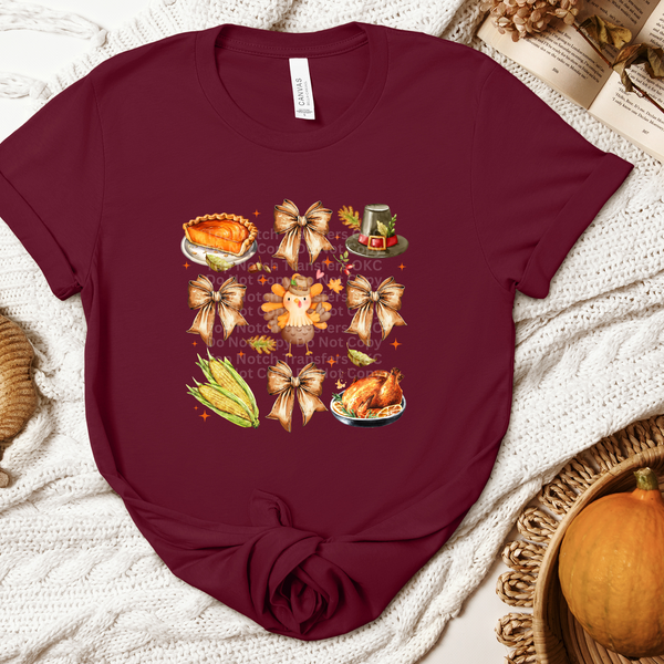 Thanksgiving Bow Coquette DTF Transfer