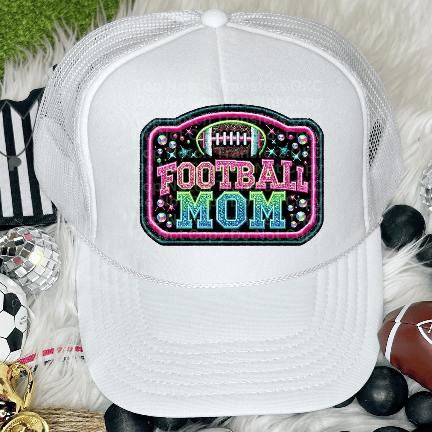 Football Mom Faux Patch 4 DTF Transfer