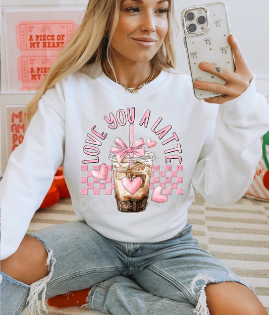 Love You A Latte DTF Transfer