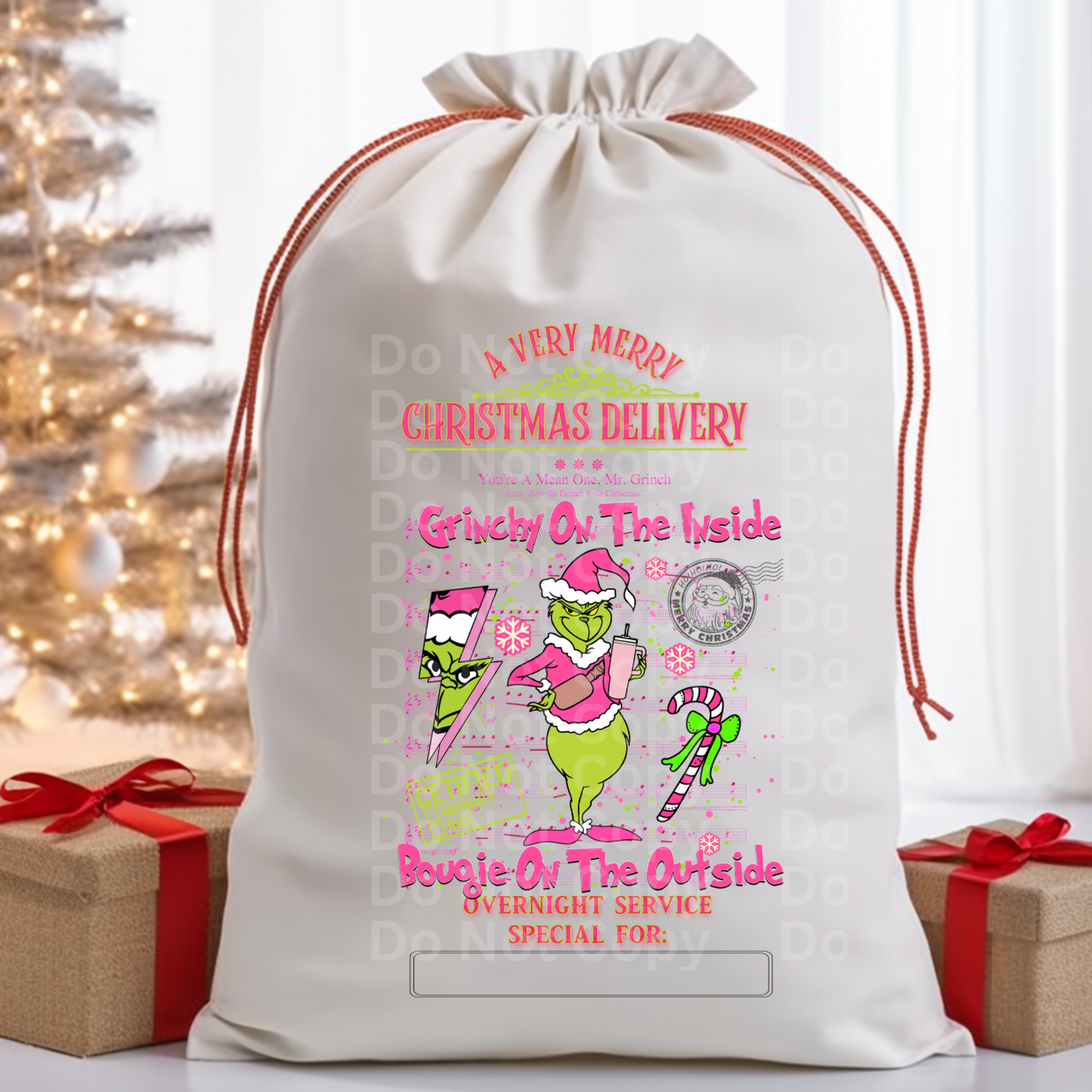 Santa Bag Design 7 DTF Print