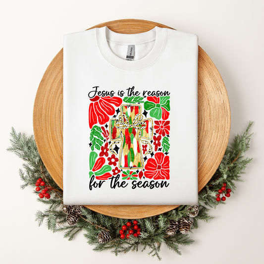 Jesus Is the Reason - Floral Boho DTF Transfer