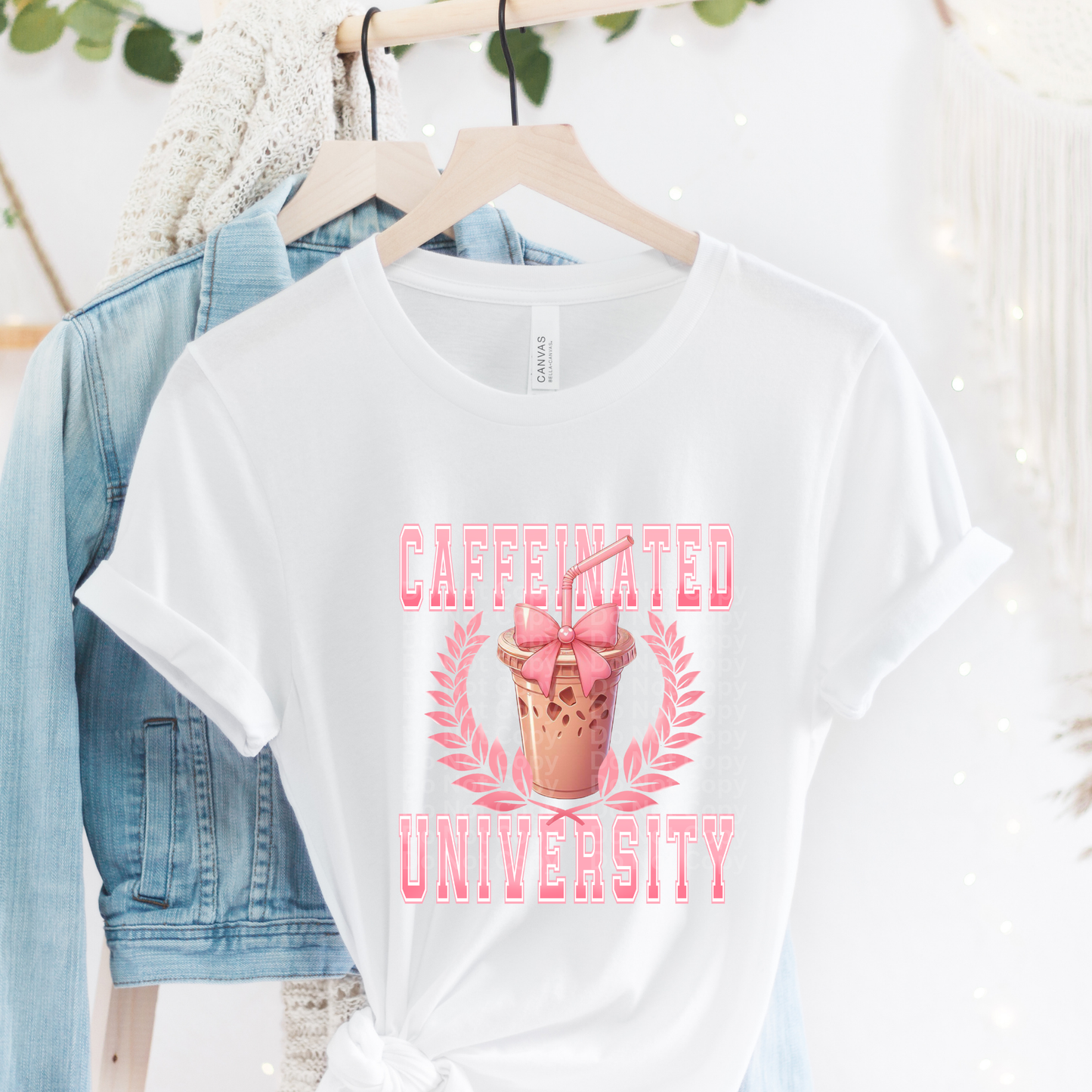 Caffeinated University Iced Coffee DTF Transfer