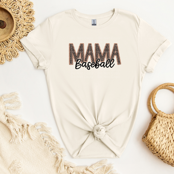 Baseball Mama Leopard Print DTF Transfer