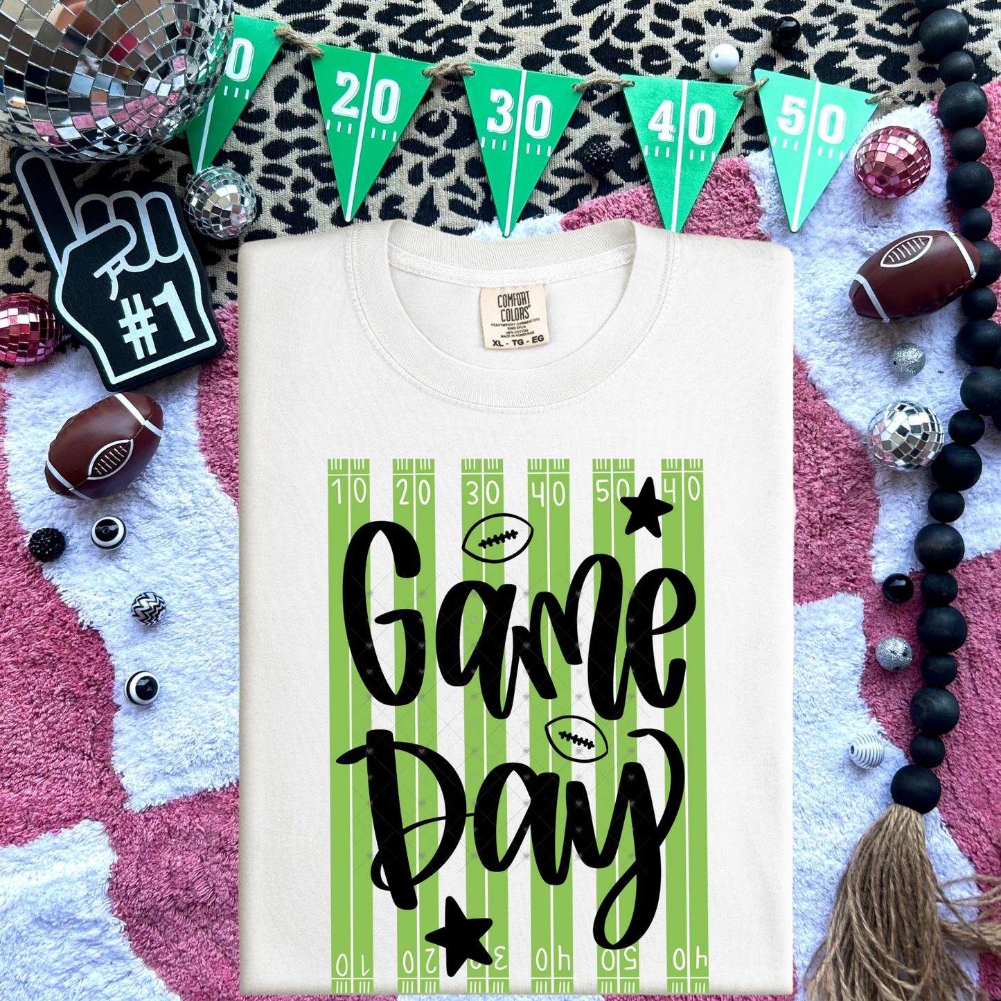 Game Day Black DTF Transfer