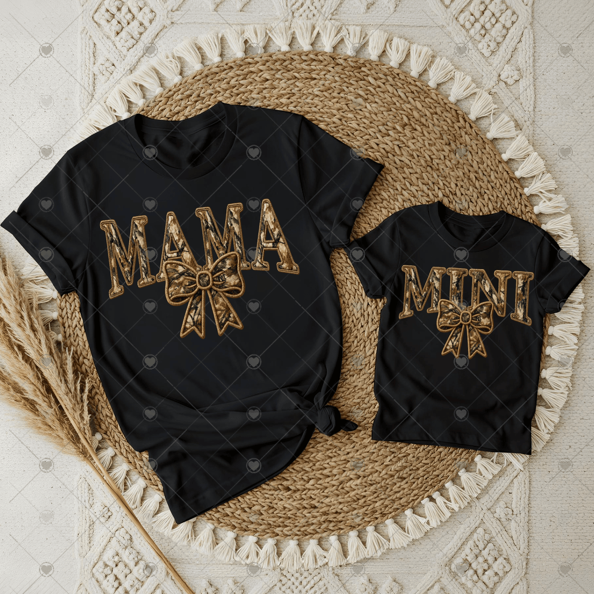 Mama/Mini Camo Bow DTF Transfers