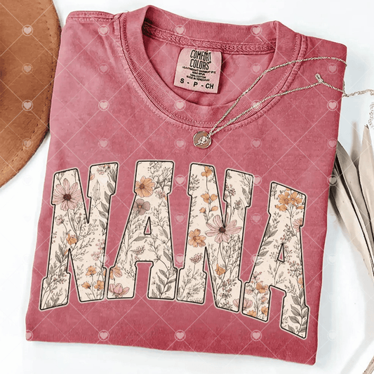 Nana Boho Florals DTF Transfer
