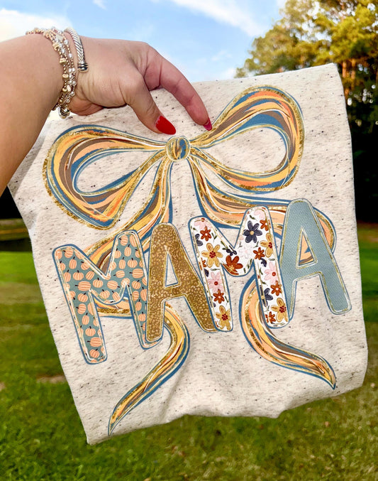 Fall Mama Bow DTF Transfer