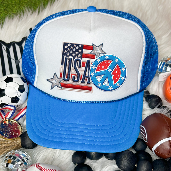 USA Flag Peace Sign DTF Transfer