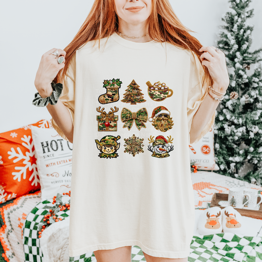 Camo Christmas Coquette DTF Transfer