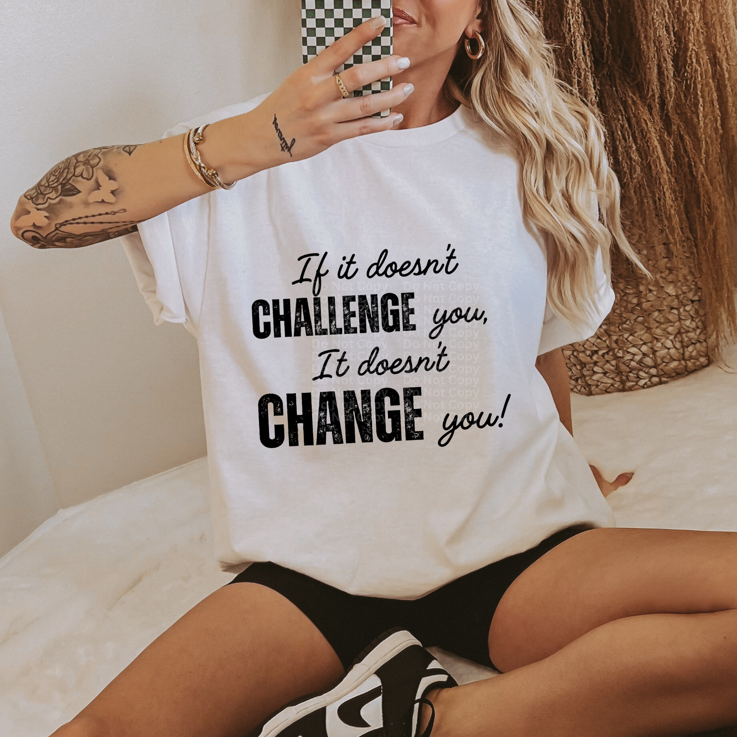 If It Doesn't Challenge You (Black) DTF Transfer