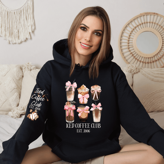 Ice Coffee Club White Text  DTF Transfer