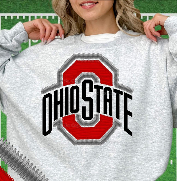 Faux Embroidery OSU DTF Transfer