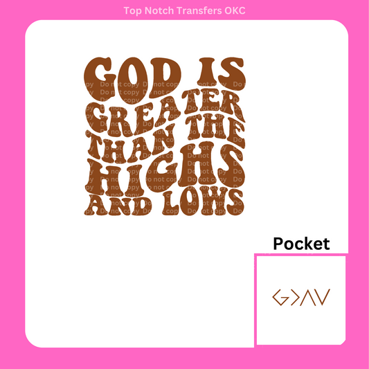 God is Greater DTF Transfer