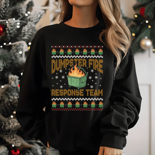 Dumpster File Response Team Christmas Sweater Design DTF Transfer