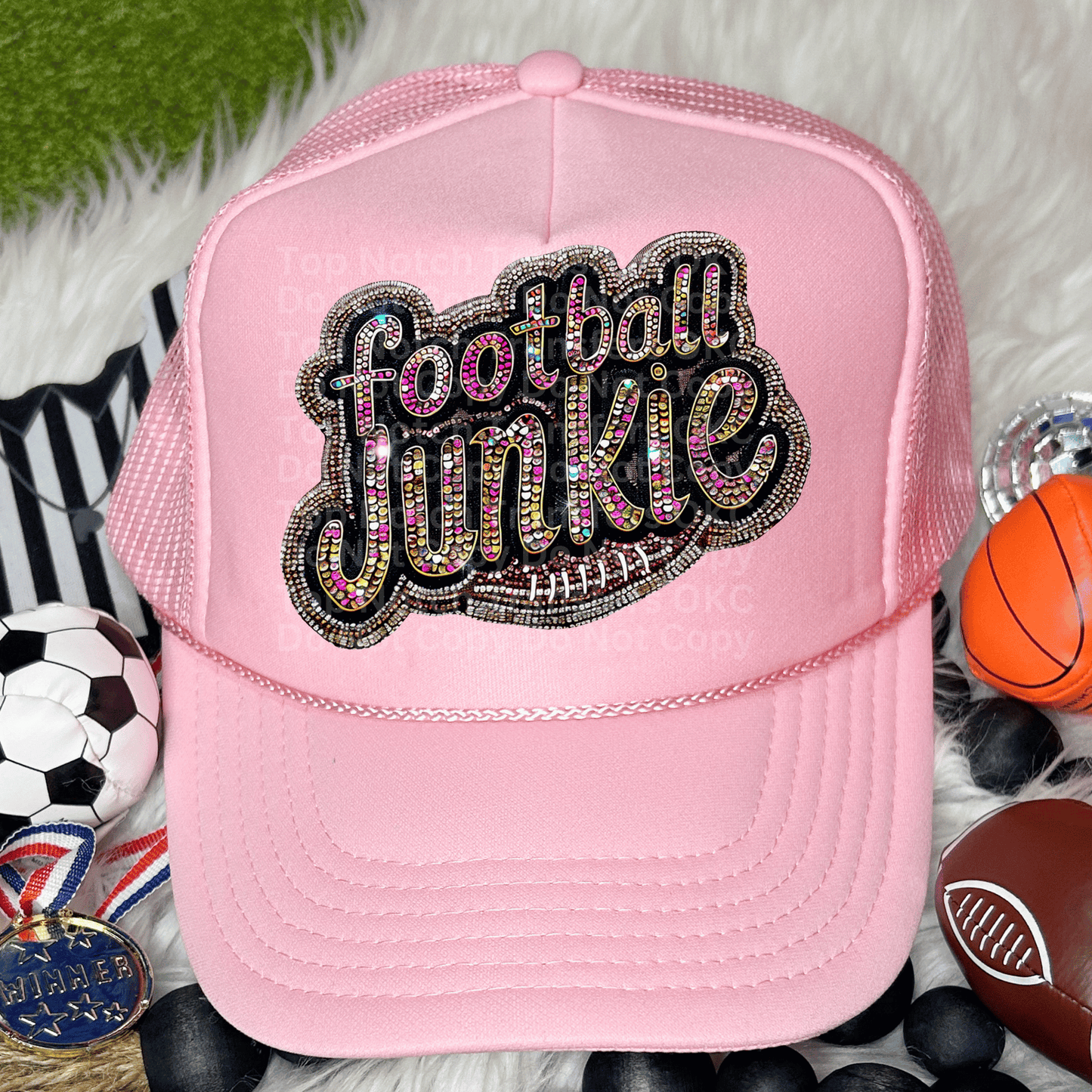 Football Junkie Faux Patch DTF Transfer