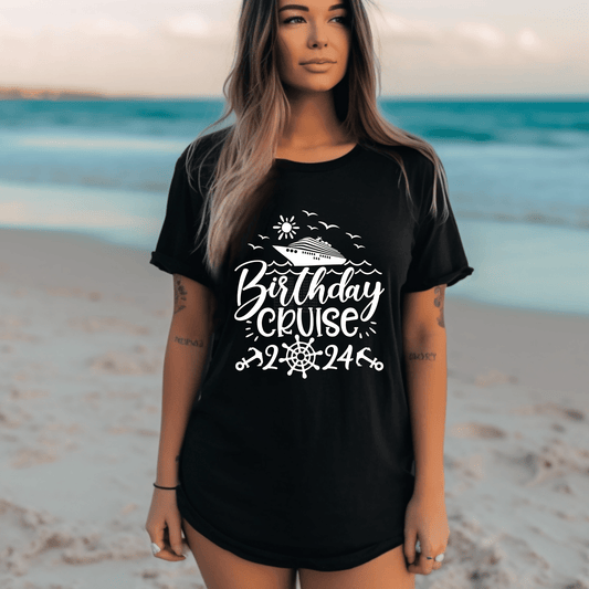 2024 Birthday Cruise White DTF Transfer