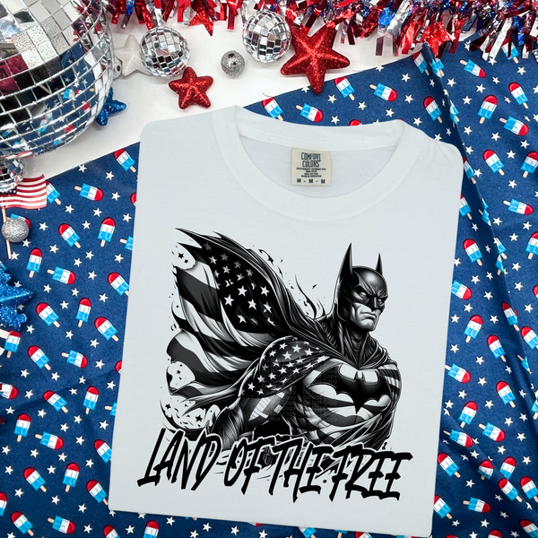 Land of the Free Bat Guy DTF Transfer