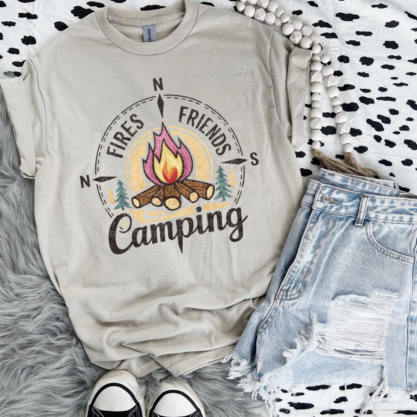 Fires, Friends, Camping DTF Transfer