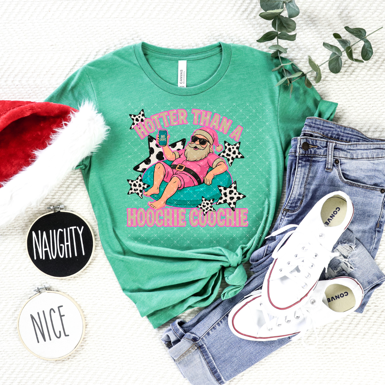 Hotter Than A Hoochie Coochie Floating Santa