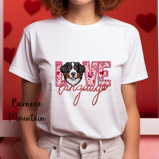 Love Language - Bernese Mountain DTF Transfer
