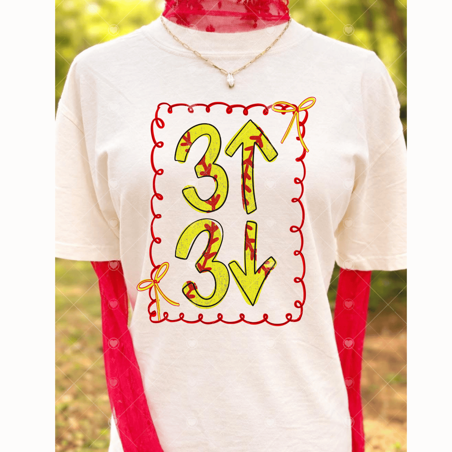3 Up 3 Down Softball DTF Transfer