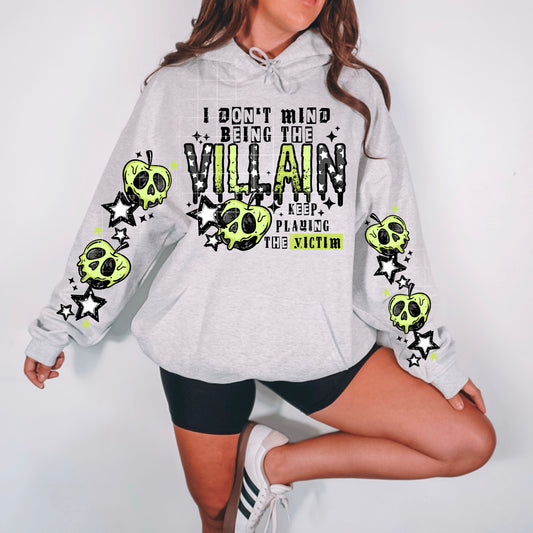 I Don’t Mind Being The Villain *Optional long sleeve design* DTF Transfer