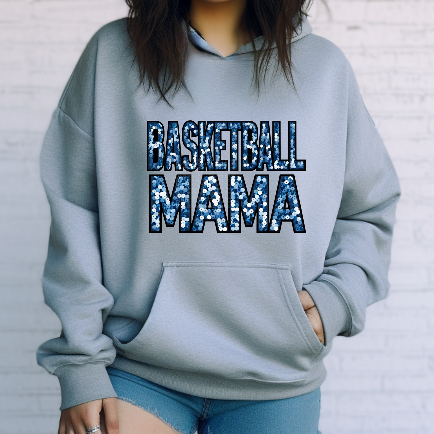 Basketball Mama Blue & Black DTF Transfer