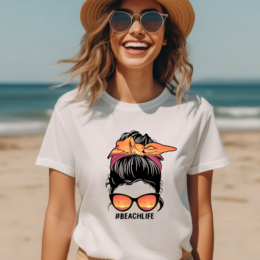 Messy Bun #BeachLife DTF Transfer