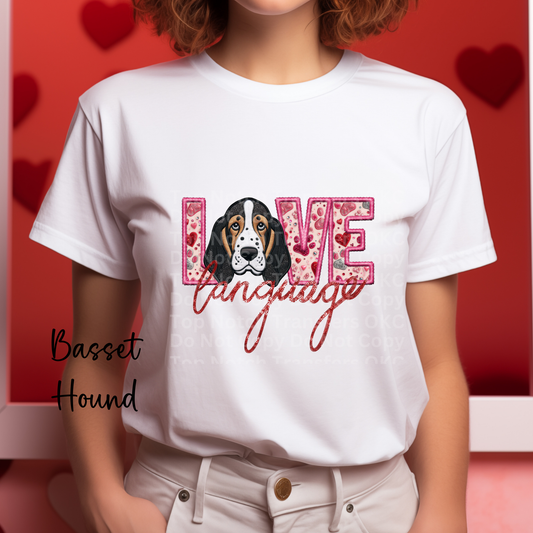Love Language - Basset Hound DTF Transfer