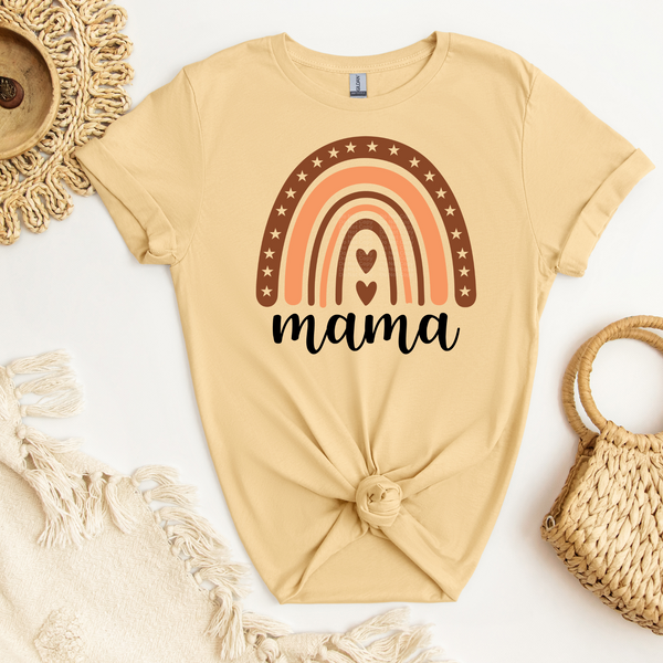 Mama Rainbow Pink & Brown DTF Transfer