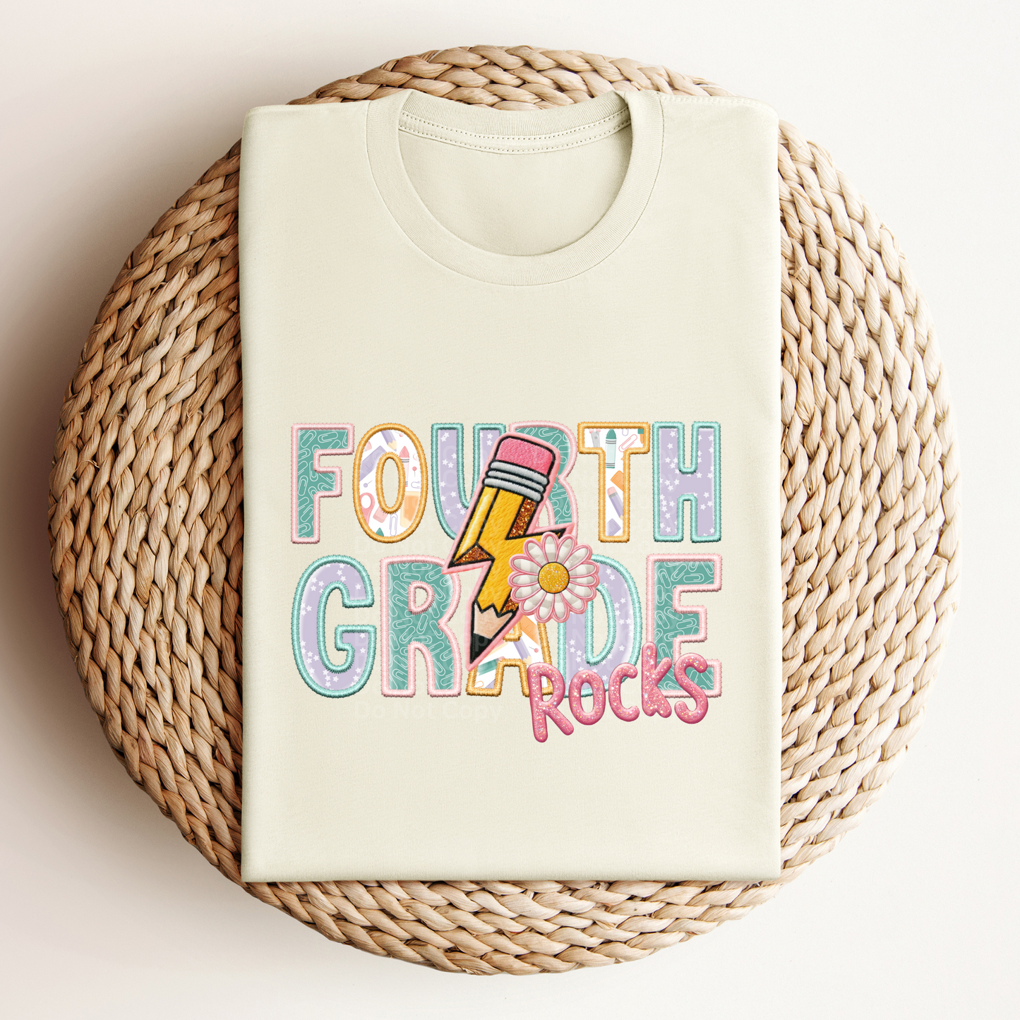 Fourth Grade Rocks (girl) - School Rocks DTF Transfer