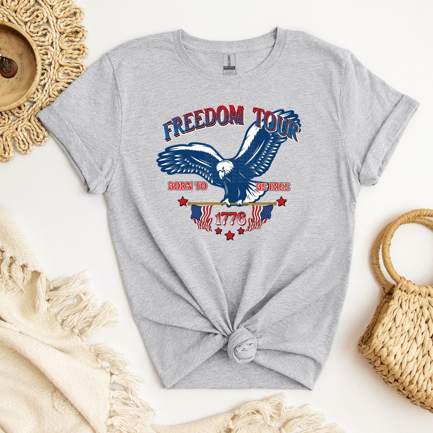 Freedom Tour Born To Be Free 1776 Eagle DTF Transfer