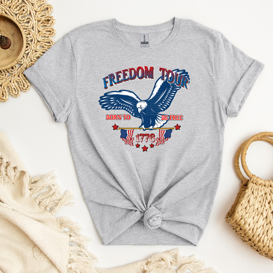 Freedom Tour Born To Be Free 1776 Eagle DTF Transfer