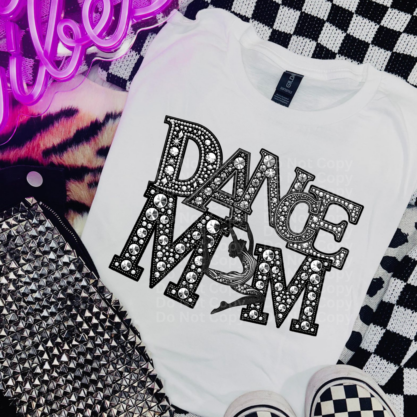 Dance Mom - Faux Rhinestone DTF Transfer