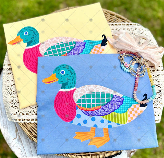 Colorful Mallard Duck DTF Transfer