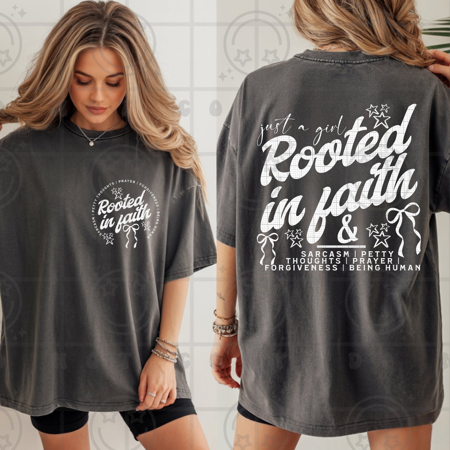 Rooted in Faith White DTF Transfer