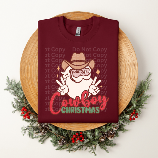 Cowboy Christmas DTF Transfer