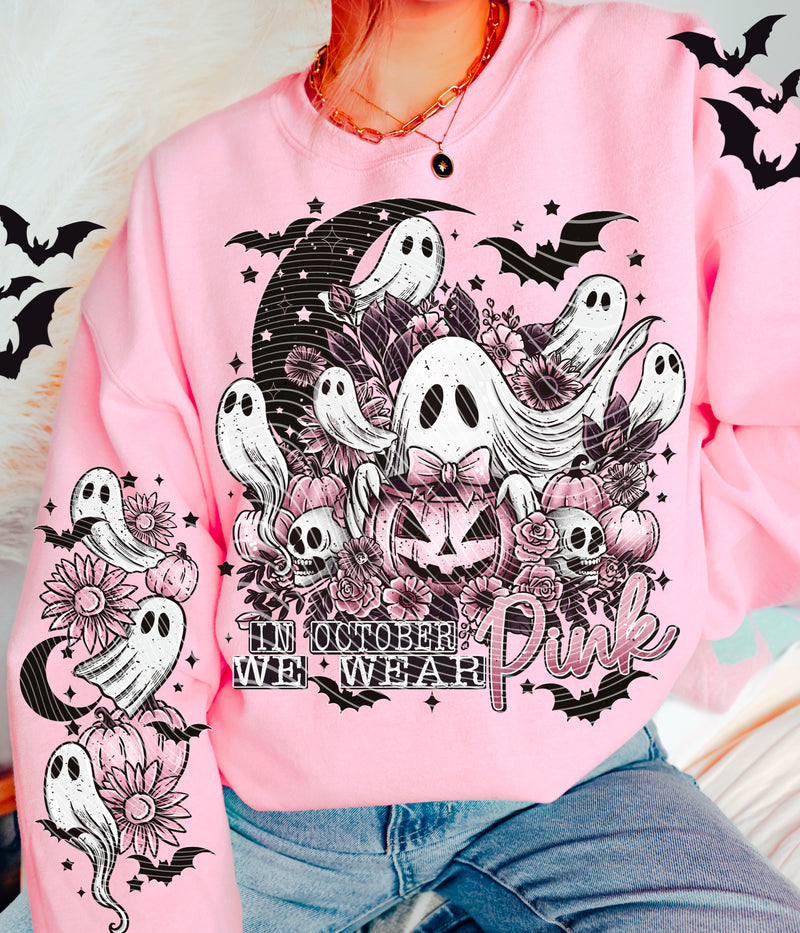 Breast Cancer Ghosts *Optional long sleeve design* DTF Transfer